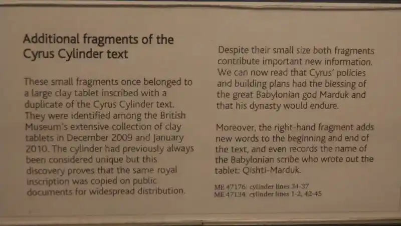 Additional fragments of the Cyrus Cylinder text